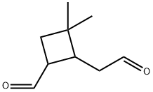 Cyclobutaneacetaldehyde, 4-formyl-2,2-dimethyl- (9CI) 구조식 이미지