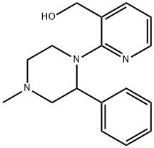 1-(3-Hydroxymethylpyridin-2-yl)-4-methyl-2-phenylpiperazine 구조식 이미지