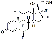 17-bromo-6beta,9-difluoro-11beta,21-dihydroxy-16alpha-methylpregna-1,4-diene-3,20-dione 구조식 이미지