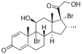 9,17-dibromo-11beta,21-dihydroxy-16alpha-methylpregna-1,4-diene-3,20-dione 구조식 이미지