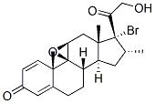 17-bromo-9beta,11beta-epoxy-21-hydroxy-16alpha-methylpregna-1,4-diene-3,20-dione 구조식 이미지