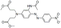 methyl N-[3-(acetylamino)-4-[(4-nitrophenyl)azo]phenyl]-N-(3-methoxy-3-oxopropyl)-beta-alaninate Structure
