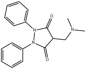 4-[(디메틸아미노)메틸]-1,2-디페닐-3,5-피라졸리딘디온 구조식 이미지