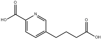 5-(3'-carboxypropyl)-2-pyridinecarboxylic acid Structure