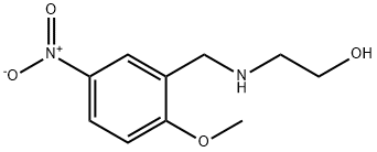 2-[[(2-Methoxy-5-nitrophenyl)methyl]amino]ethanol 구조식 이미지