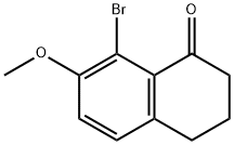 8-Bromo-7-methoxy-1,2,3,4-tetrahydro-naphthalen-1-one 구조식 이미지