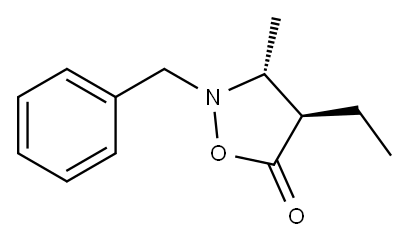 5-Isoxazolidinone,4-ethyl-3-methyl-2-(phenylmethyl)-,(3R,4R)-(9CI) 구조식 이미지