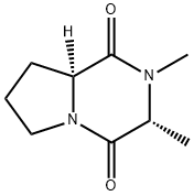 Pyrrolo[1,2-a]pyrazine-1,4-dione, hexahydro-2,3-dimethyl-, (3R-cis)- (9CI) Structure