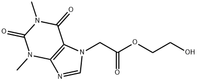 2-hydroxyethyl 1,2,3,6-tetrahydro-1,3-dimethyl-2,6-dioxo-7H-purine-7-acetate 구조식 이미지