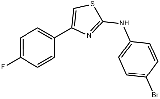 N-(4-Bromophenyl)-4-(4-fluorophenyl)-2-thiazolamine 구조식 이미지