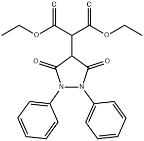 Diethyl 2-(3,5-dioxo-1,2-diphenyl-4-pyrazolidinyl)malonate 구조식 이미지