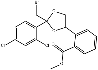 cis-2-(Bromomethyl)-2-(2,4-dichlorophenyl)-1,3-dioxolane-4-ylmethyl benzoate 구조식 이미지
