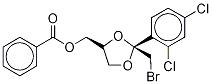 trans-[2-BroMoMethyl-2-(2,4-dichlorophenyl)-1,3-dioxolan-4-yl]Methyl Benzoate 구조식 이미지
