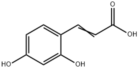 2,4-DIHYDROXYCINNAMIC ACID 구조식 이미지