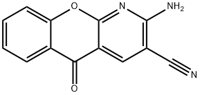 2-AMINO-5-OXO-5H-(1) BENZOPYRANO-(2,3-B)-PYRIDINE-3-CARBONITRILE 구조식 이미지