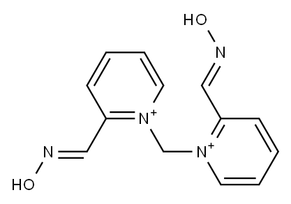 N,N'-monomethylenebis(pyridiniumaldoxime) 구조식 이미지