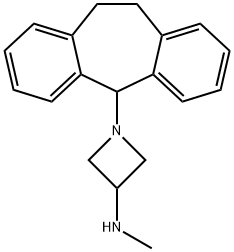 1-[10,11-Dihydro-5H-dibenzo[a,d]cyclohepten-5-yl]-N-methyl-3-azetidinamine 구조식 이미지