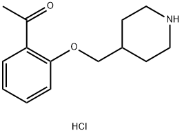 1-[2-(4-Piperidinylmethoxy)phenyl]-1-ethanonehydrochloride Structure