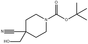 TERT-부틸4-시아노-4-(하이드록시메틸)피페리딘-1-카르복실레이트 구조식 이미지