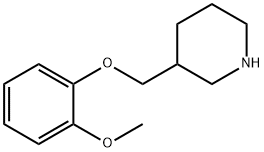 3-[(2-METHOXYPHENOXY)METHYL]피페리딘 구조식 이미지