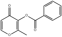 3-(benzoyloxy)-2-methyl-4H-pyran-4-one 구조식 이미지