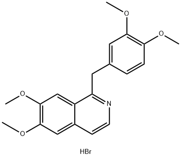 1-(3,4-dimethoxybenzyl)-6,7-dimethoxyisoquinolinium bromide Structure