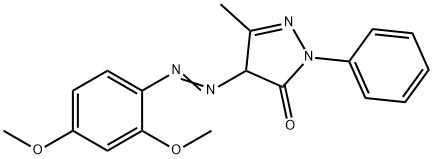 4-[(2,4-dimethoxyphenyl)azo]-2,4-dihydro-5-methyl-2-phenyl-3H-pyrazol-3-one Structure