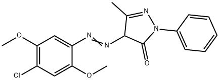 4-[(4-chloro-2,5-dimethoxyphenyl)azo]-2,4-dihydro-5-methyl-2-phenyl-3H-pyrazol-3-one  구조식 이미지
