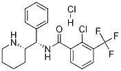 2-Chloro-3-(trifluoromethyl)-N-((S)-phenyl((S)-piperidin-2-yl)methyl)benzamide hydrochloride Structure