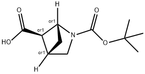 (1R,4S,5R)-Rel-2-Boc-2-azabicyclo-[2.1.1]hexane-5-carboxylic acid Structure