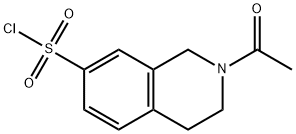 2-아세틸-1,2,3,4-테트라하이드로이소퀴놀린-7-설포닐클로라이드 구조식 이미지