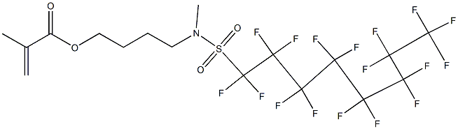 4-[[(heptadecafluorooctyl)sulphonyl]methylamino]butyl methacrylate  구조식 이미지