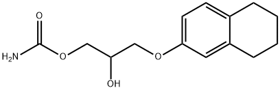 Carbamic acid 2-hydroxy-3-[(5,6,7,8-tetrahydronaphthalen-2-yl)oxy]propyl ester 구조식 이미지