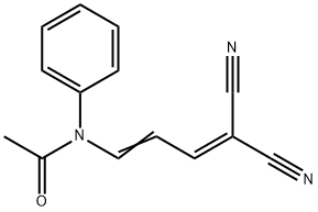 N-(4,4-Dicyano-1,3-butadienyl)acetoanilide 구조식 이미지