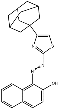 1-[4-(1-Adamantyl)-2-thiazolylazo]-2-naphthol 구조식 이미지
