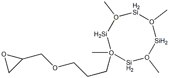 2,4,6,8-테트라메틸-2-[3-(2-옥시라닐메톡시)프로필]시클로테트라실록산 구조식 이미지