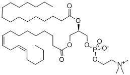 1-LINOLEOYL-2-PALMITOYL-SN-GLYCERO-3-PHOSPHORYLCHOLINE Structure