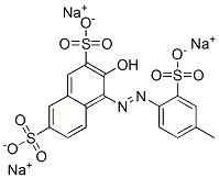 3-hydroxy-4-[(4-methyl-2-sulphophenyl)azo]naphthalene-2,7-disulphonic acid, sodium salt 구조식 이미지