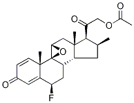 (6α,9β,11β,16α)-21-(Acetyloxy)-9,11-epoxy-6-fluoro-16-methyl-pregna-1,4-diene-3,20-dione Structure