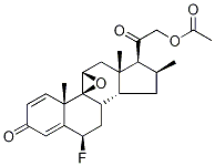 (6α,9β,11β,16α)-21-(Acetyloxy)-9,11-epoxy-6-fluoro-16-methyl-pregna-1,4-diene-3,20-dione 구조식 이미지