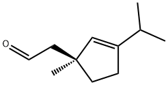 2-Cyclopentene-1-acetaldehyde,1-methyl-3-(1-methylethyl)-,(1S)-(9CI) 구조식 이미지
