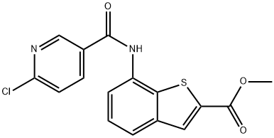 7-[(6-chloro-pyridine-3-carbonyl)-amino]-benzo[b]thiophene-
2-carboxylic acid methyl ester Structure