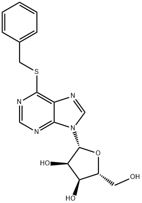 2-(6-benzylsulfanylpurin-9-yl)-5-(hydroxymethyl)oxolane-3,4-diol Structure