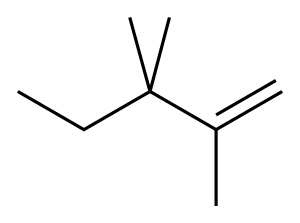 2,3,3-Trimethyl-1-pentene. 구조식 이미지