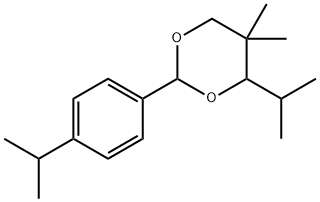 5,5-dimethyl-4-propan-2-yl-2-(4-propan-2-ylphenyl)-1,3-dioxane 구조식 이미지