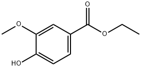 Ethyl 4-hydroxy-3-methoxybenzoate 구조식 이미지
