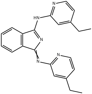 (3E)-N-(4-ethylpyridin-2-yl)-3-(4-ethylpyridin-2-yl)imino-isoindol-1-a mine Structure