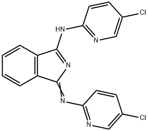 (3E)-N-(5-chloropyridin-2-yl)-3-(5-chloropyridin-2-yl)imino-isoindol-1 -amine 구조식 이미지