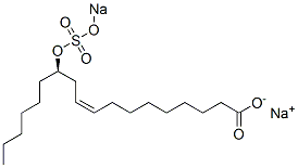 (9Z,12R)-12-[(Sodiosulfo)oxy]-9-octadecenoic acid sodium salt Structure