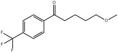5-Methoxy-1-[4-(trifluoromethyl)phenyl]-1-pentanone 구조식 이미지